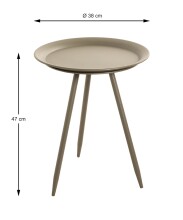Beistelltisch >20910< in grün, Metall - 47x38cm (HxD)