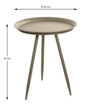 Beistelltisch >20911< in grün, Metall - 54x44cm (HxD)