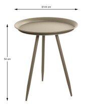 Beistelltisch >20911< in grün, Metall - 54x44cm (HxD)