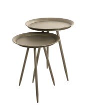Beistelltisch >20911< in grün, Metall - 54x44cm (HxD)