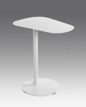 Beistelltisch >52397< in weiß, Metall - 53x60x38cm (BxHxT)