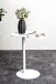 Beistelltisch >52397< in weiß, Metall - 53x60x38cm (BxHxT)