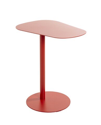 Beistelltisch >52497< in rot, Metall - 53x60x38cm (BxHxT)