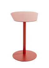 Beistelltisch >52497< in rot, Metall - 53x60x38cm (BxHxT)