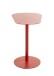 Beistelltisch >52497< in rot, Metall - 53x60x38cm (BxHxT)
