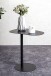 Beistelltisch >52597< in schwarz, Metall - 53x60x38cm (BxHxT)