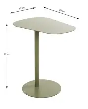 Beistelltisch >52997< in grün, Metall - 53x60x38cm (BxHxT)