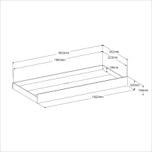 Etagenbett >Bibop 1< in Weiss / Jackson Eiche - 245x171x111cm (LxHxT)