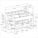 Etagenbett >Bibop 1< in Weiss / Jackson Eiche - 245x171x111cm (LxHxT)