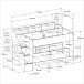 Etagenbett >Bibop 1< in Weiss / Jackson Eiche - 245x171x111cm (LxHxT)