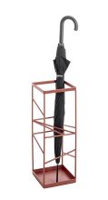 Schirmständer >19473< in rot, Metall - 17x49x17cm (BxHxT)