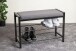 Schuhbank >54544< in grau, schwarz, Metall, Textilgewebe - 75x50x32cm (BxHxT)