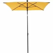 Sonnenschirm >City< in anthrazit, gelb - 140x235x210 (BxHxT)