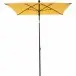 Sonnenschirm >City< in anthrazit, gelb - 140x235x210 (BxHxT)