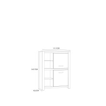 Regal >San Cayetano < in braun,schwarz - 111,7x143x42,2cm (BxHxT)