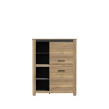 Regal >San Cayetano < in braun,schwarz - 111,7x143x42,2cm (BxHxT)