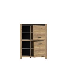 Regal >San Cayetano < in braun,schwarz - 111,7x143x42,2cm (BxHxT)