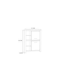 Regal >San Cayetano < in braun,schwarz - 111,7x143x42,2cm (BxHxT)