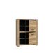Regal >San Cayetano < in braun,schwarz - 111,7x143x42,2cm (BxHxT)