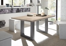 Esstisch >Big System< in graphit / eiche sägerau - 160x75x90cm (BxHxT)