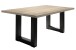 Esstisch >Big System< in schwarzstahl / eiche sägerau - 160x75x90cm (BxHxT)