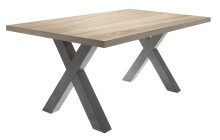 Esstisch >Big System< in graphit / eiche sägerau - 180x75x90cm (BxHxT)