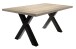 Esstisch >Big System< in schwarzstahl / eiche sägerau - 200x75x100cm (BxHxT)