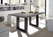 Esstisch >Big System< in schwarzstahl / graphit -...