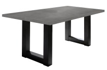 Esstisch >Big System< in schwarzstahl / graphit - 160x75x90cm (BxHxT)