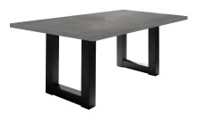 Esstisch >Big System< in schwarzstahl / graphit - 200x75x100cm (BxHxT)