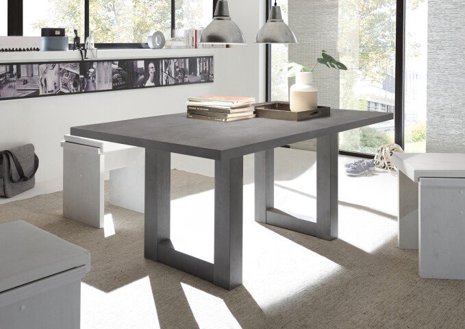 Esstisch >Big System< in graphit / graphit - 140x75x90cm (BxHxT)