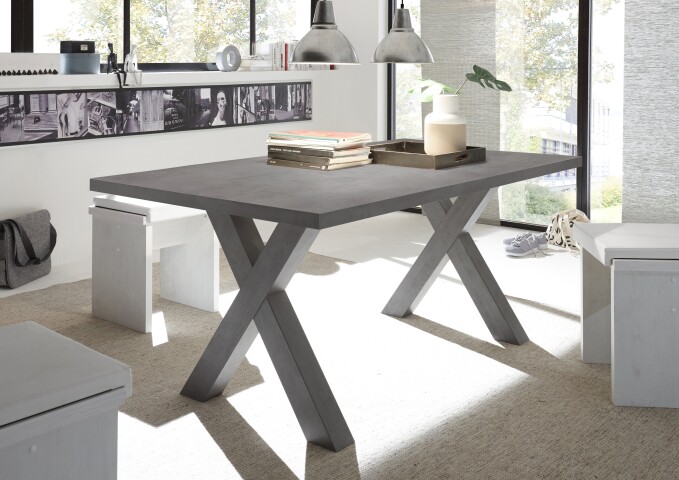 Esstisch >Big System< in graphit / graphit - 140x75x90cm (BxHxT)