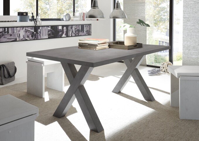 Esstisch >Big System< in graphit / graphit - 140x75x90cm (BxHxT)