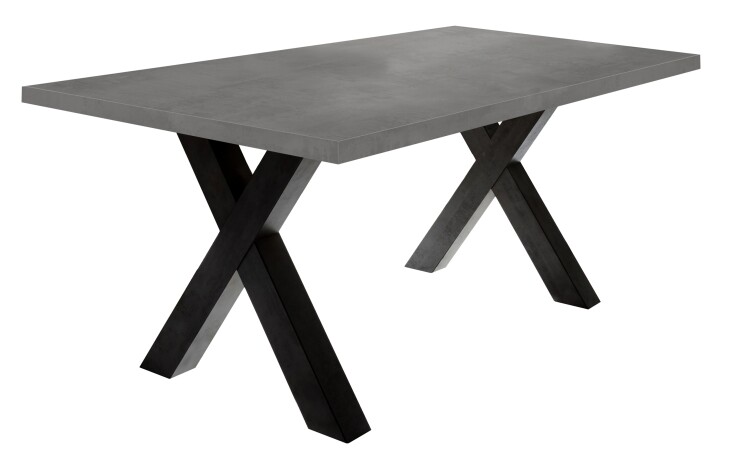 Esstisch >Big System< in schwarzstahl / graphit - 200x75x100cm (BxHxT)