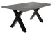 Esstisch >Big System< in schwarzstahl / graphit - 200x75x100cm (BxHxT)