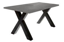 Esstisch >Big System< in schwarzstahl / graphit -...
