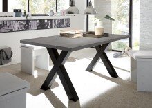 Esstisch >Big System< in schwarzstahl / graphit -...