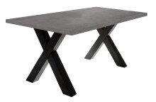 Esstisch >Big System< in schwarzstahl / graphit - 160x75x90cm (BxHxT)