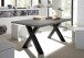 Esstisch >Big System< in schwarzstahl / graphit - 160x75x90cm (BxHxT)
