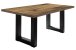 Esstisch >Big System< in schwarzstahl / plankeneiche - 160x75x90cm (BxHxT)
