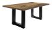 Esstisch >Big System< in schwarzstahl / plankeneiche - 180x75x90cm (BxHxT)