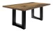 Esstisch >Big System< in schwarzstahl / plankeneiche - 200x75x100cm (BxHxT)