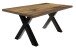 Esstisch >Big System< in schwarzstahl / plankeneiche - 200x75x100cm (BxHxT)