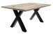 Esstisch >Big System< in schwarzstahl / sandeiche - 200x75x100cm (BxHxT)