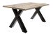 Esstisch >Big System< in schwarzstahl / sandeiche - 140x75x90cm (BxHxT)