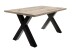 Esstisch >Big System< in schwarzstahl / sandeiche - 160x75x90cm (BxHxT)