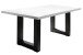 Esstisch >Big System< in schwarzstahl / weiß matt lack - 160x75x90cm (BxHxT)