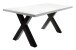 Esstisch >Big System< in schwarzstahl / weiß matt lack - 160x75x90cm (BxHxT)