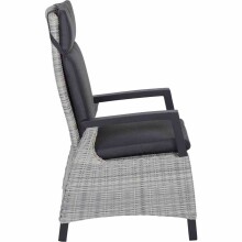 Gartenlounge-Sessel >Corido< in matt anthrazit, ice-grey - 72x109x61 (BxHxT)