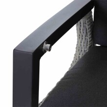 Gartenlounge-Sessel >Corido< in matt anthrazit, ice-grey - 72x109x61 (BxHxT)